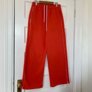 First Division Australia groovy orange wide leg stripe joggers